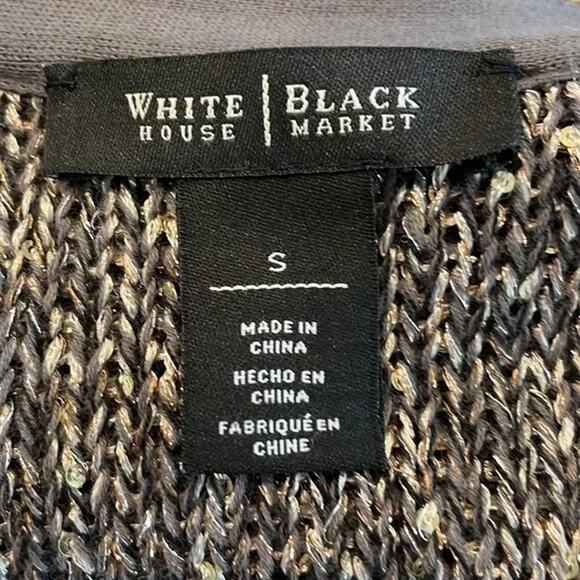 WHBM Metallic Shimmer Duster Sweater Size Small - Picture 11 of 13